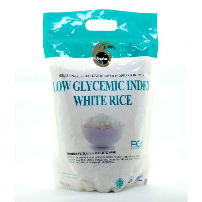 

978Eq0010W 2Kg Beras Diabetes Premium Organik - Beras Low Gi Rice - Diabetic Rice W5Q40112