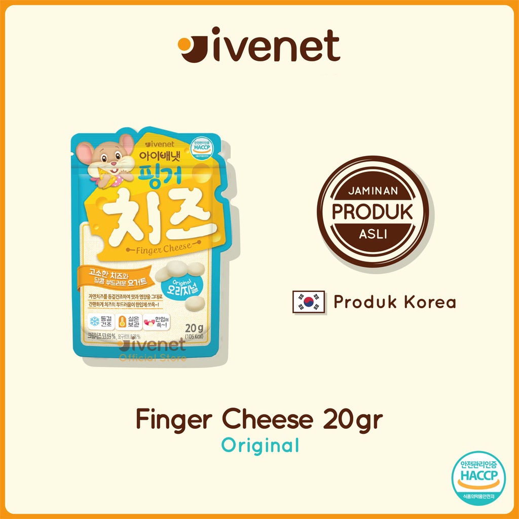 IVENET FINGER CHEESE ORIGINAL 20 GRAM / 1-3 TAHUN