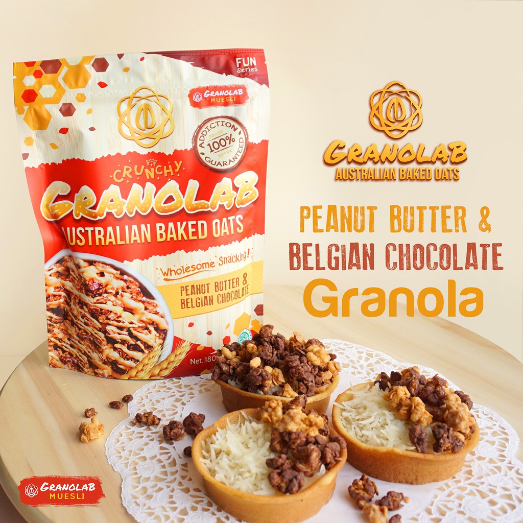 

Granolab Peanut Butter Belgian Chocolate Granola 180 gr