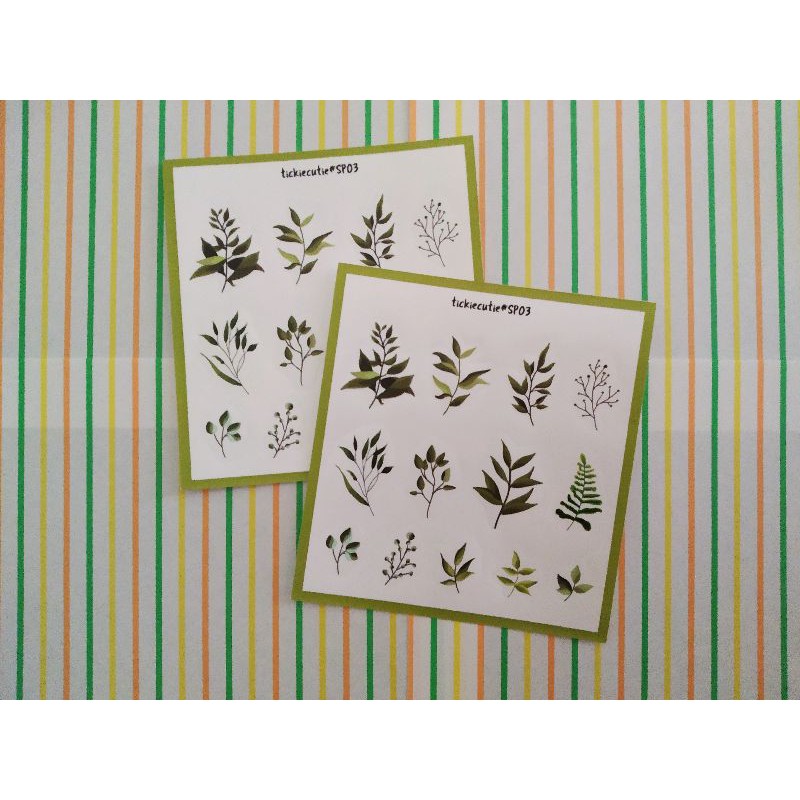 

Sticker Tickie Cutie #SP03 plant (tanaman) vintage deco journal diary scrapbook