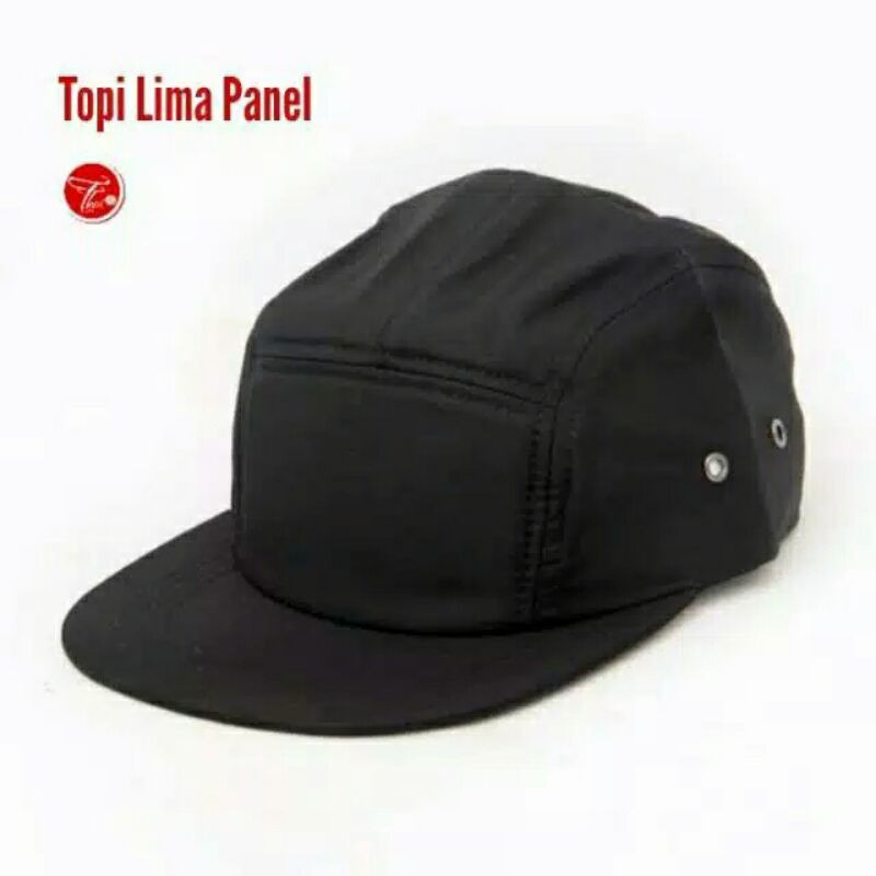 (TOPI POLOS) BASIC HAT 5 PANEL WHITE SAND PREMIUM