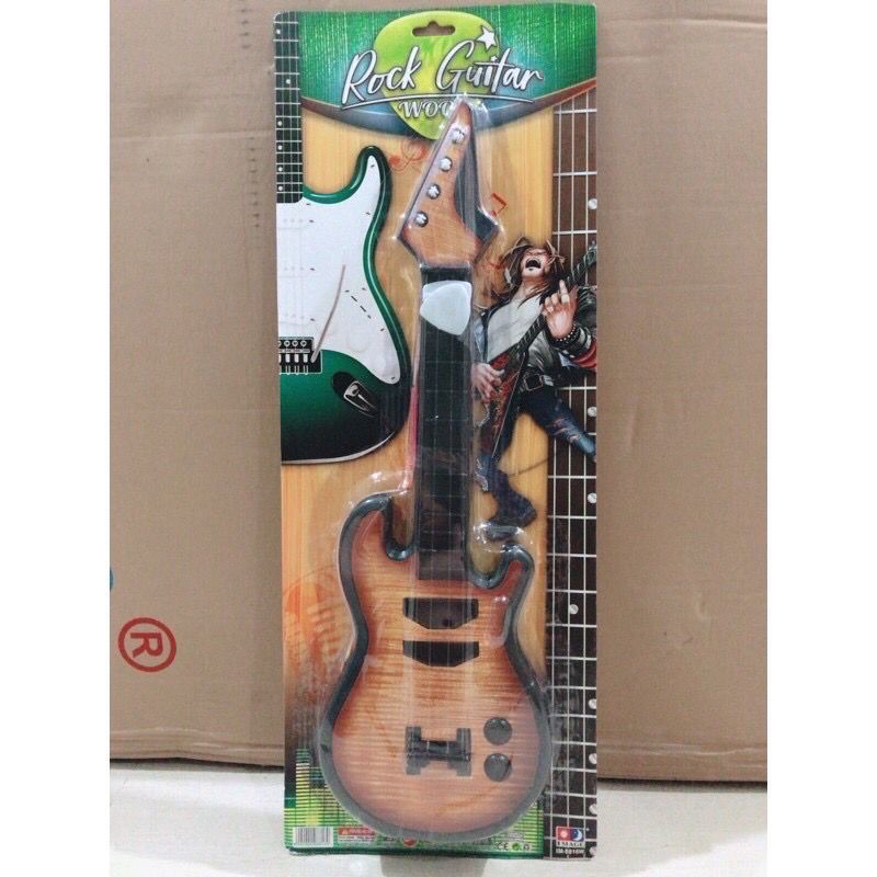 Mainan Gitar model kayu-gitar spiderman anak