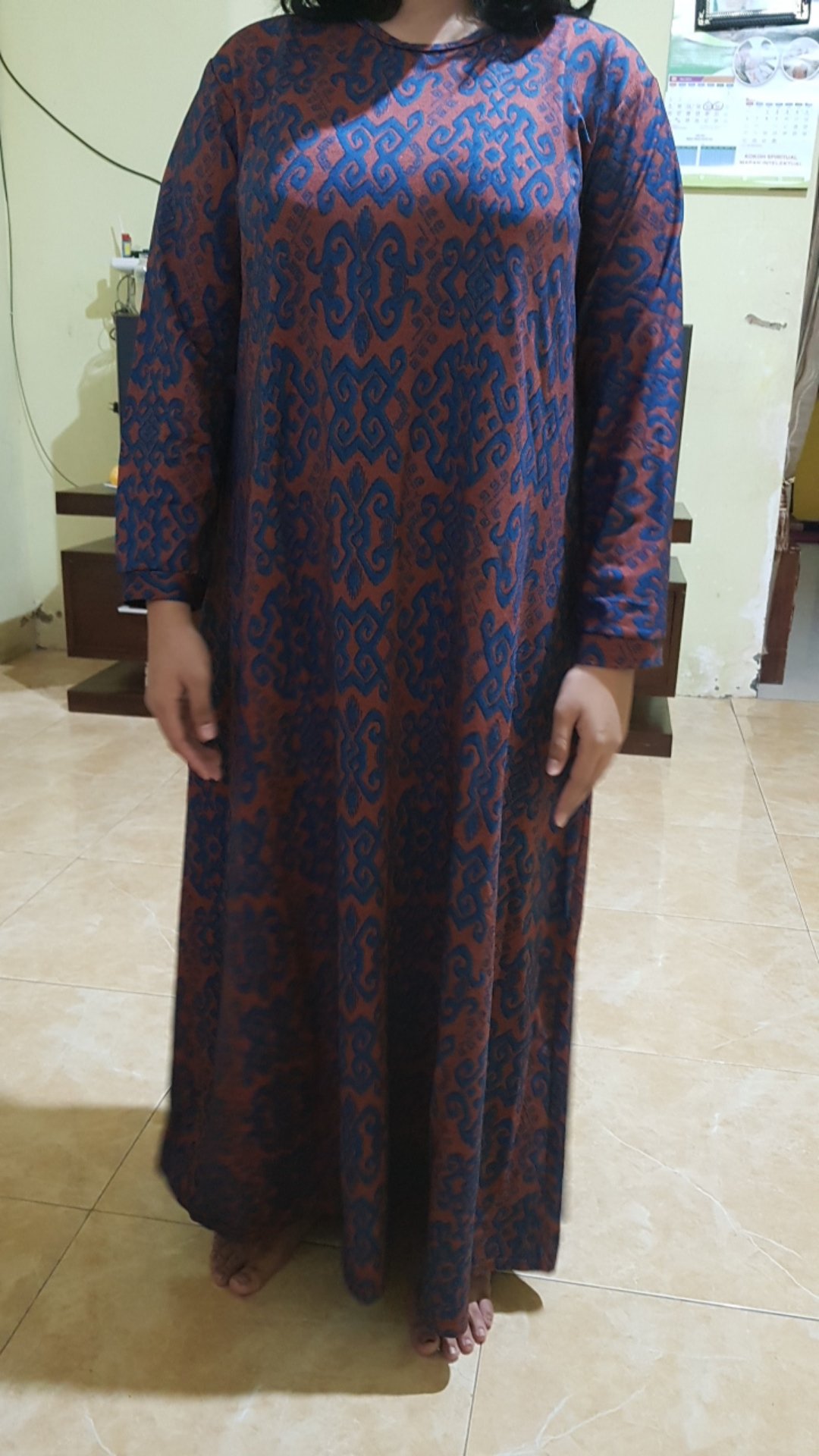 Baju Gamis Jumbo Melar Golden Motif Batik Nalika