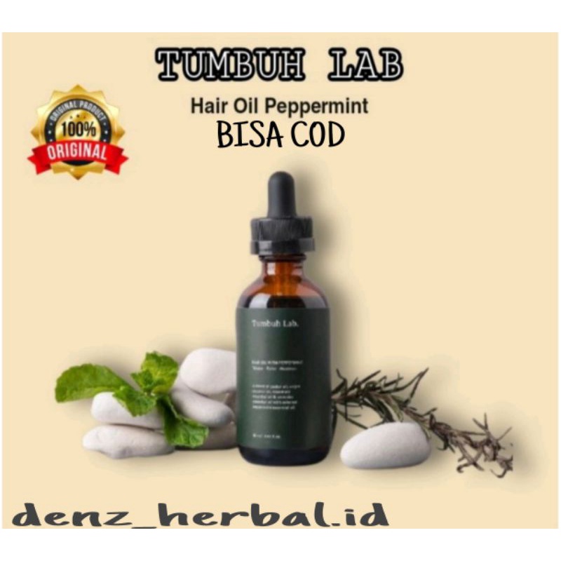 BIG PROMO TUMBUH LAB HAIR OIL PEPPERMINT SOLUSI RAMBUT RONTOK-BERKETOMBE