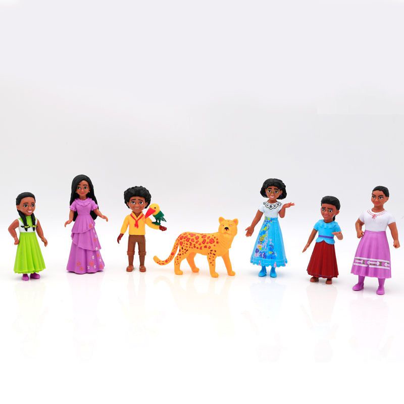 7pcs / Set Mainan Action Figure Karakter Keluarga Madrigal Encanto Mirabel Dengan Kotak Untuk Anak Laki-Laki Dan Perempuan