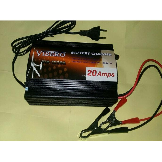PROMO Smart Fast Charger Aki 20A 12V - Cas Aki Otomatis - Visero