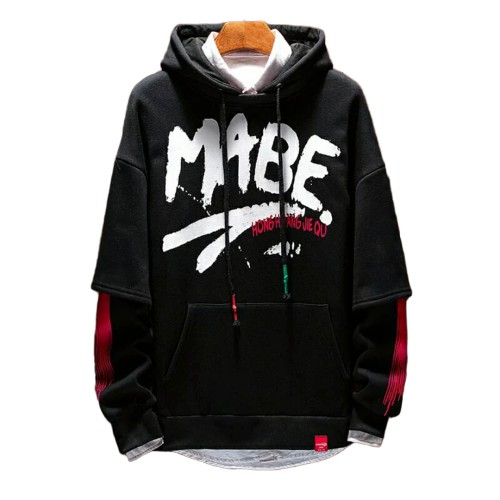 JAKET PRIA Trend Line MABE HOODIE Laki Laki Cowok Abu Hitam Merah Kombinasi Modis Trendy COUGLE!!