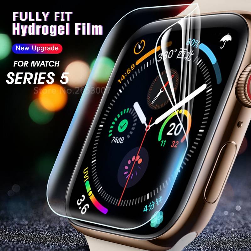 3PCS 9D Soft Hydrogel Film Glass For Apple Watch 5 4 3 2 40mm 44mm 42mm 38mm Tempered Full Cover Glass For iWatch 5 Series 44mm 40mm