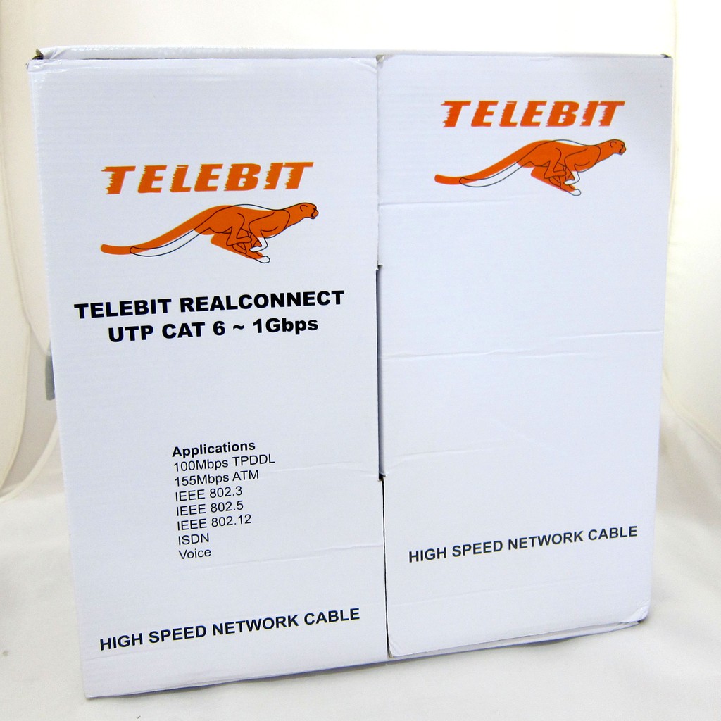 Kabel LAN Networking UTP CAT 6 kecepatan sampai 1Gbps Telebit Telebit