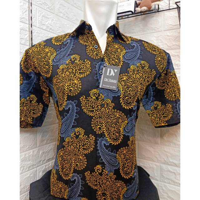 BATIK KATUN PRINTING PRIA DEVONZO TRENDY LENGAN PENDEK