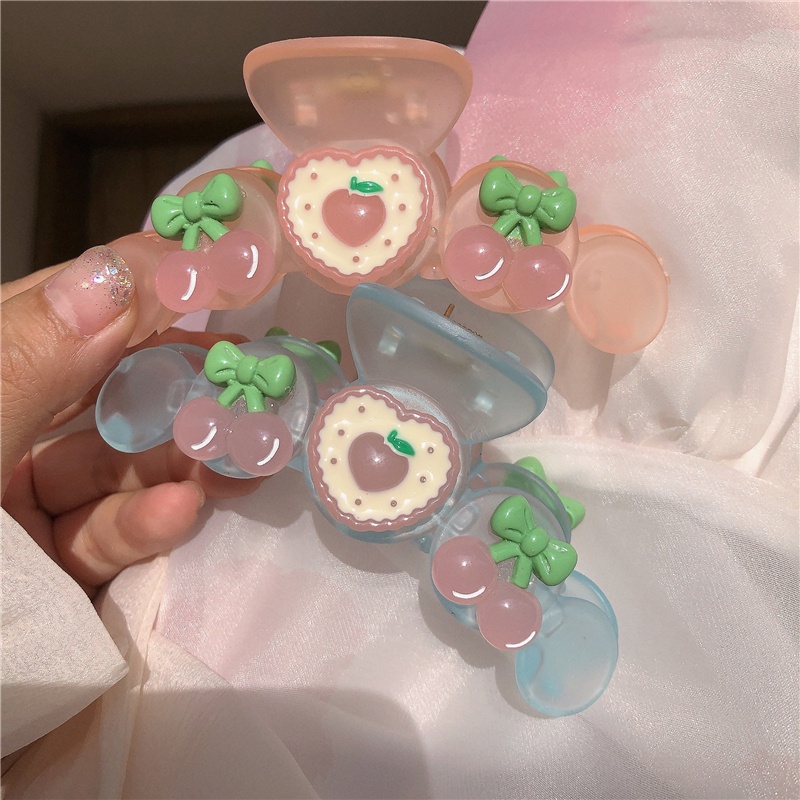 2022 Jepit Rambut Bentuk Buah Cherrypeach Gaya Korea Untuk Wanita