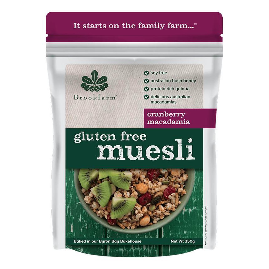 

(COD) BROOKFARM GLUTEN FREE MUESLI W/CRANBERRY 300 GR