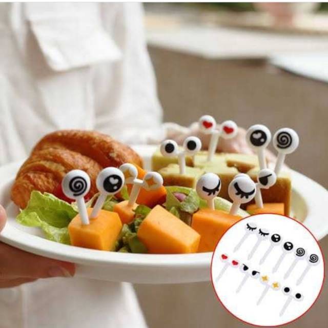 Garpu Mini /Food Fork/Fruit Picks Cartoon Eye