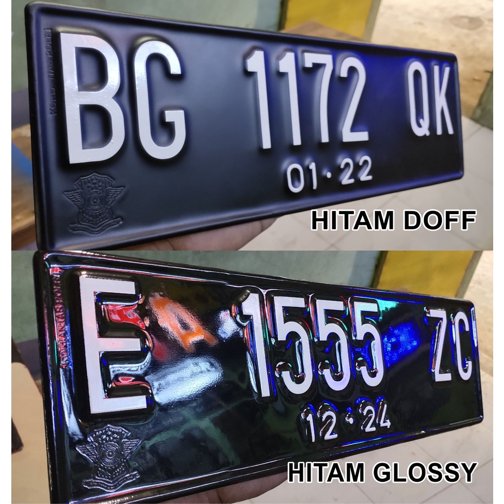 Plat Nomor Motor Mobil Baut tanam (sepasang)