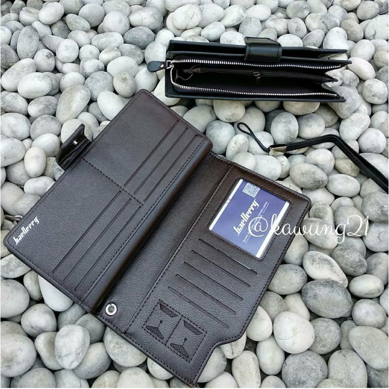 DP19 Dompet Pria Panjang Elegan Baellerry Dengan Zipper dan Kancing