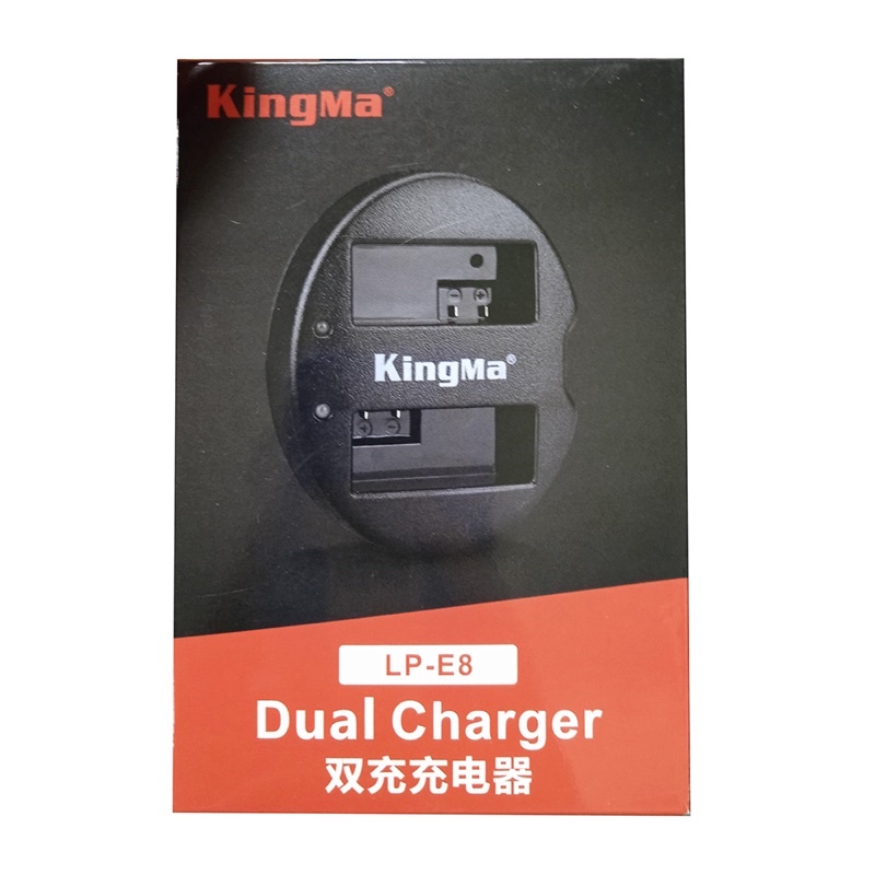 Kingma Charger Baterai 2 Slot Canon 550D 600D 650D Rebel T2i - LP-E8 - Black