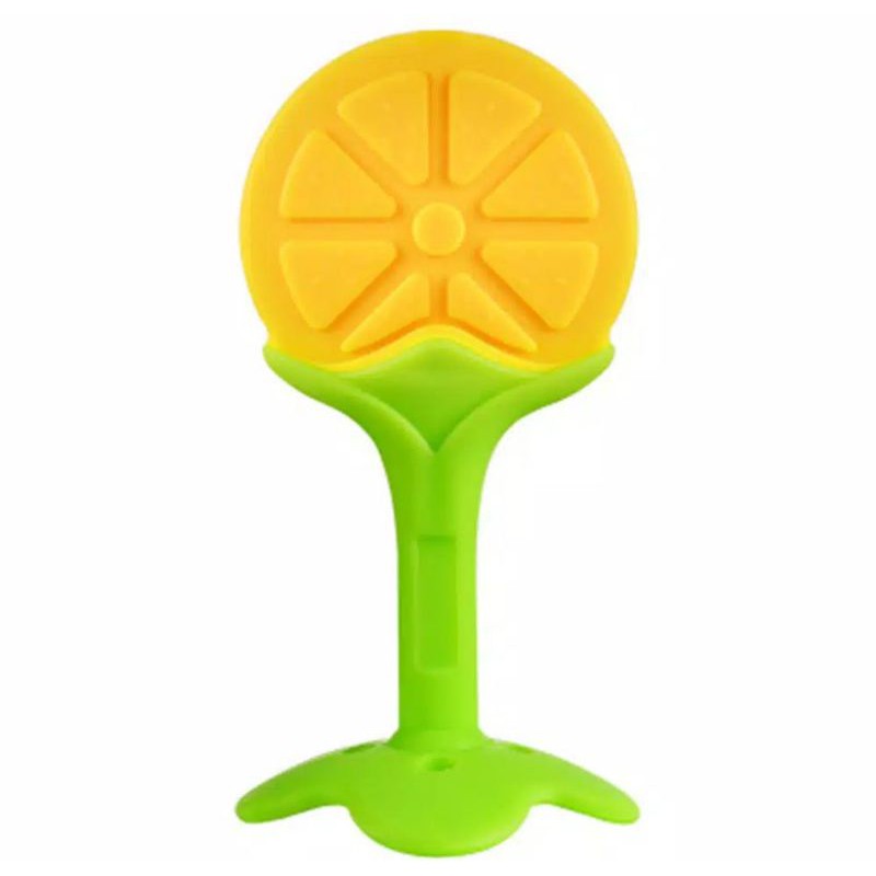 LYSASHOP - GIGITAN BAYI MAINAN TEETHER BENTUK JERAPAH BUAH - BUAHAN dan SIKAT GIGI PISANG-ORANGE