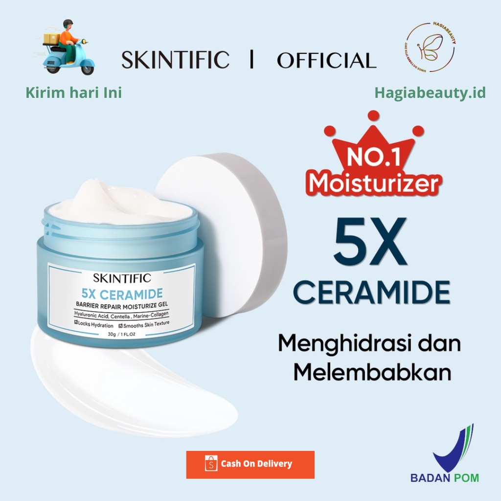 Bisa COD - SKINTIFIC 5X CERAMIDE BARRIER REPAIR MOISTURIZER GEL