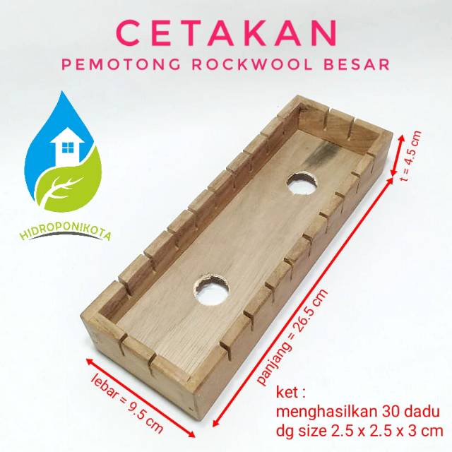 cetakan rockwool besar (30 dadu) - pemotong rockwool