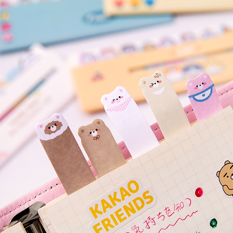 120 Lembar Stiker Memo Pad Sticky Notes Mini Desain Hewan Kawaii Untuk Stationery Sekolah