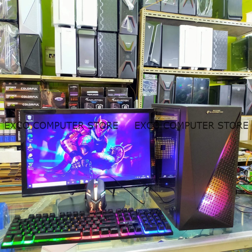 Pc gaming editing core i5/ram 8gb/vga 2gb/ssd monitor 19in full set