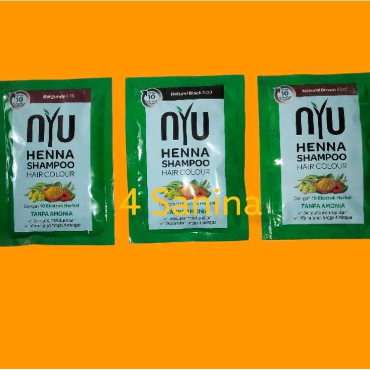 Nyu Shampoo hena hair colour/nyu shampoo sachet