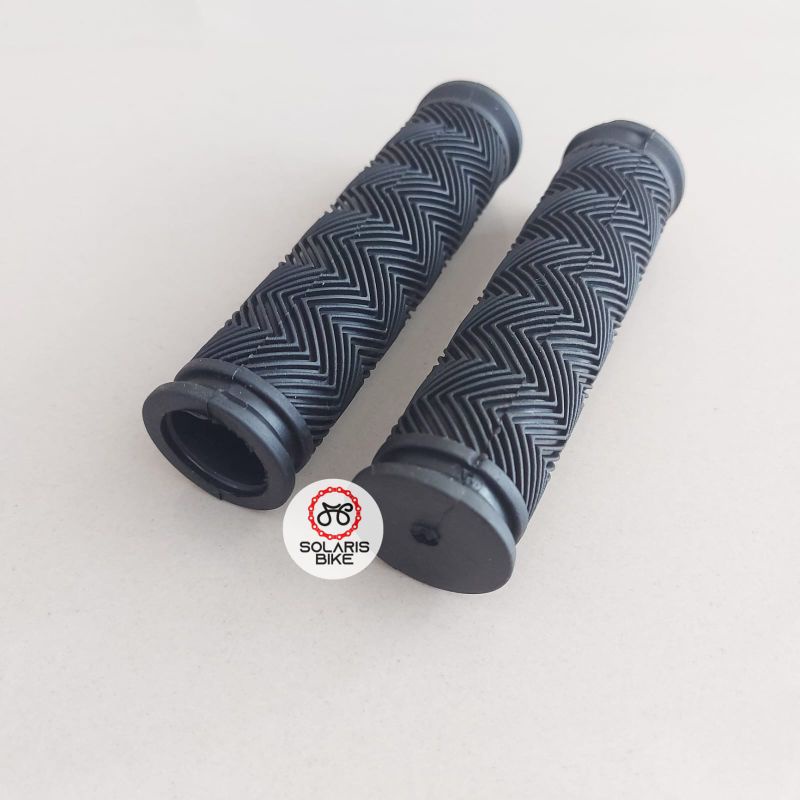 Hanfat Hand Grip Sepeda MTB BMX Lipat Hitam 1set kanan kiri