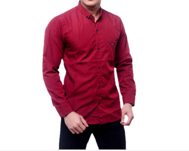 Kemeja Polos Pria Katun Kerja Kantor Formal Lengan Panjang / kemejapria/ kemejakerja/