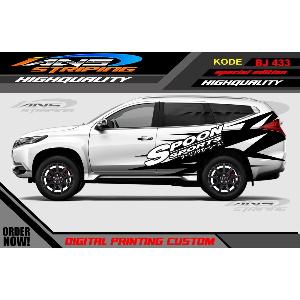 STICKER MOBIL PAJERO, FORTUNER / DECAL STICKER PAJERO, FORTUNER / STIKER MOBIL SPOON