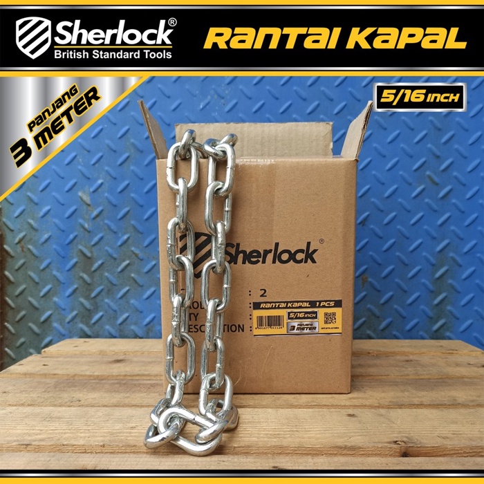 Rantai Besi / Kapal Galvanized 8 mm 5/16 inch Sherlock panjang 3 meter