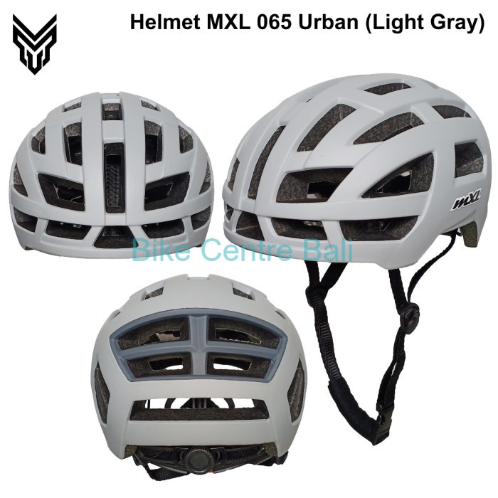 Helm Helmet Sepeda Urban MXL 065 Grey New
