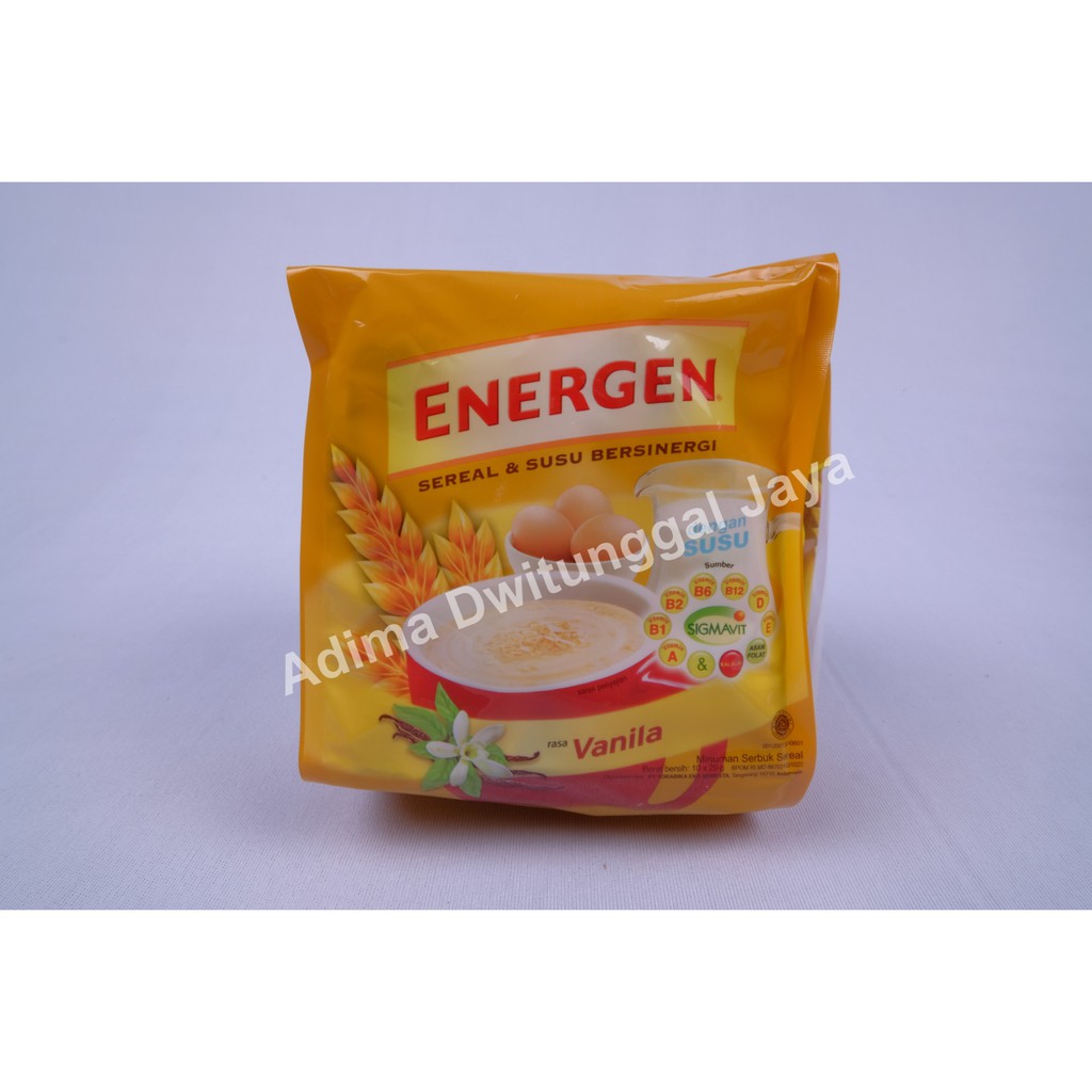 Energen Sereal Vanila Pouch 10's x 29 gr (1 Pouch isi 10 Sachets)