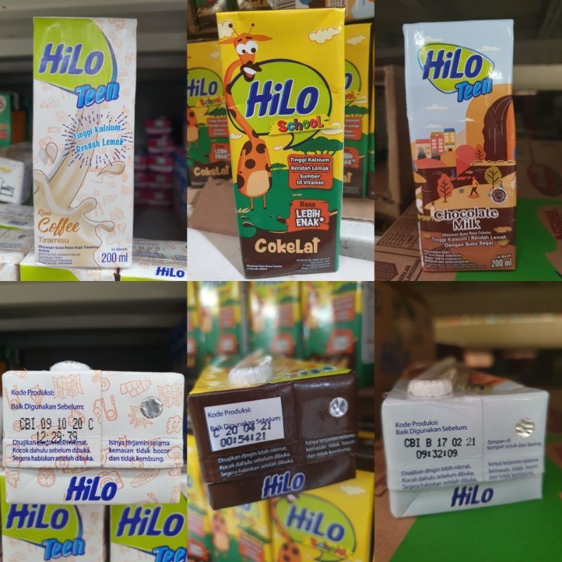 Hilo School Coklat 200ml Satuan-Hilo Teen 200ml Satuan-Choco Milk-Tiramisu Coffee-Susu Kotak-UHT-