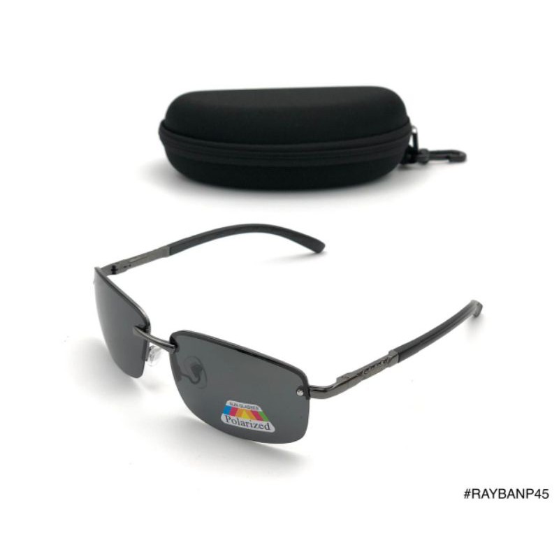 Kacamata Hitam RBP45 Frameless Lensa Polarized Premium / Kacamata Gaya Fashion Sporty Pria Wanita
