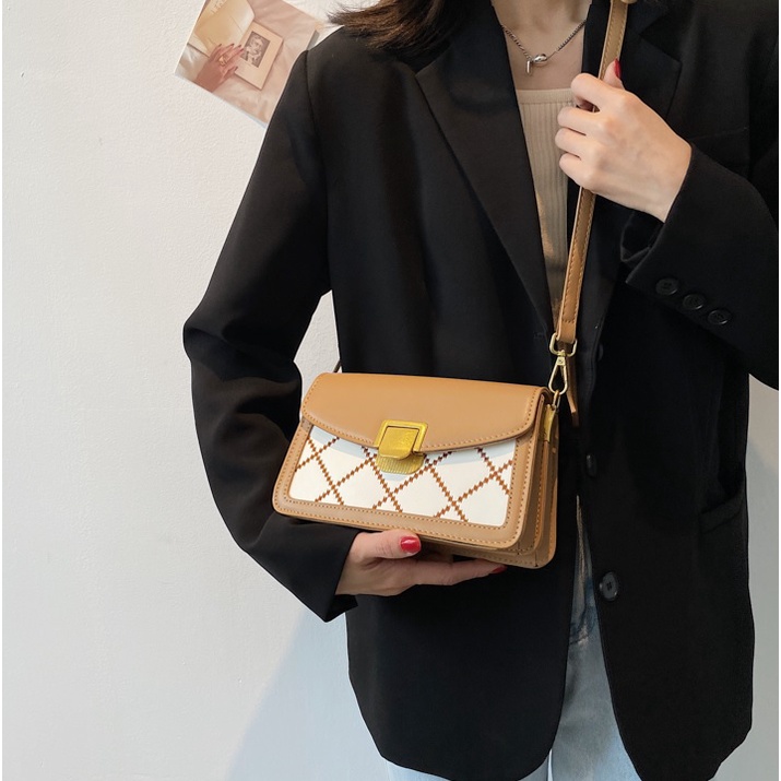 BJ81885 - BLACK/BLACKWHITE/KHAKI/WHITE - TAS WANITA FASHION IMPORT MODIS ELEGAN TERMURAH TERLARIS TERBARU BAGSTORE JAKARTA TAS BATAM GT1885