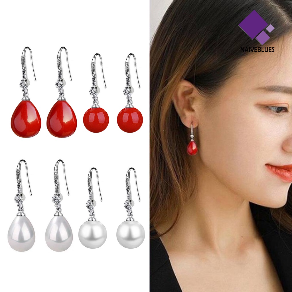 1 Pasang Anting Berlian Imitasi Untuk Wanita