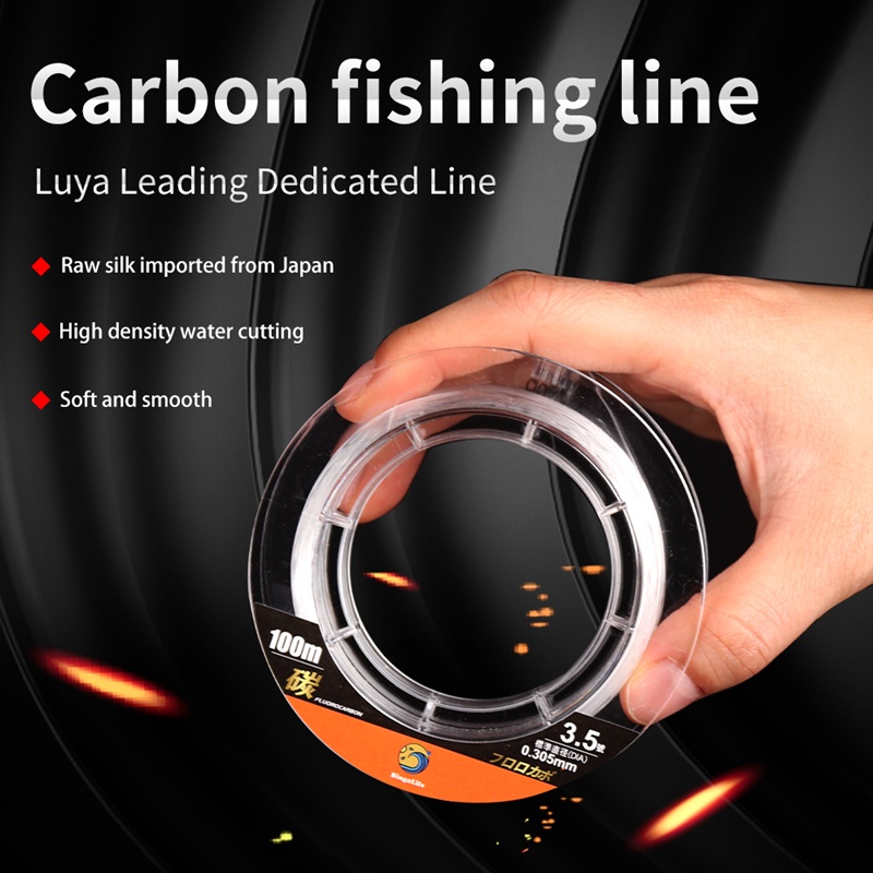 Bingolife Jepang Fluorocarbon Senar Tali Pancing Kawat Serat Karbon Premium Fishing Line Gear 100m