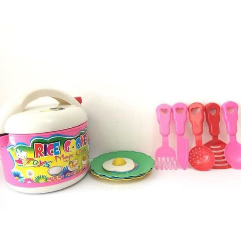 mainan anak rice cooker set tempat masak nasi anak perempuan