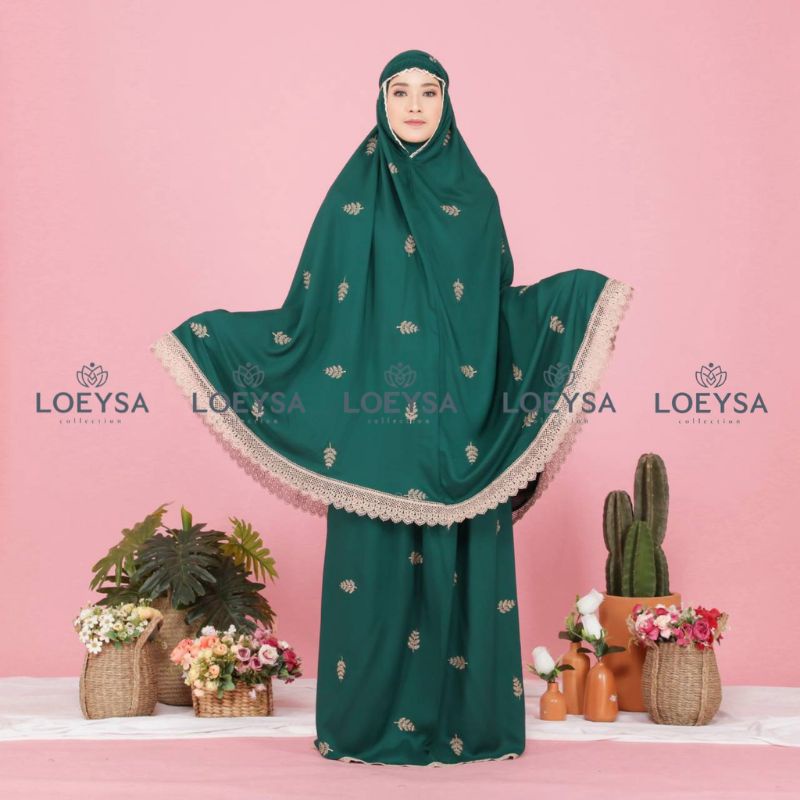 Mukena Rayon Bordir Tropical Loesya Dewasa