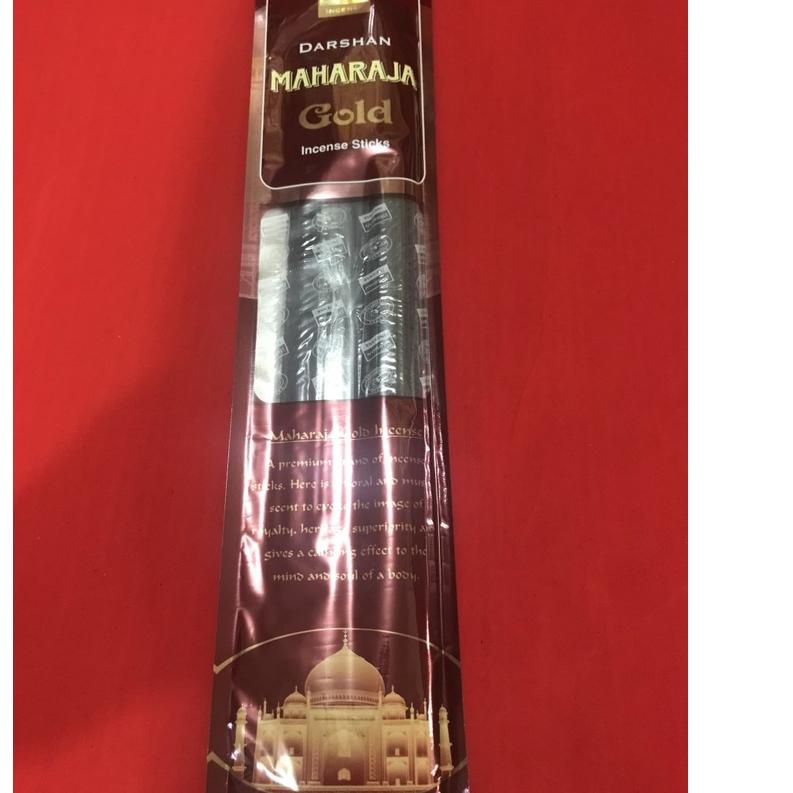 ❆ Dupa India Aromaterapi Red Bathi Darshan Maharaja Gold 50 stick ←