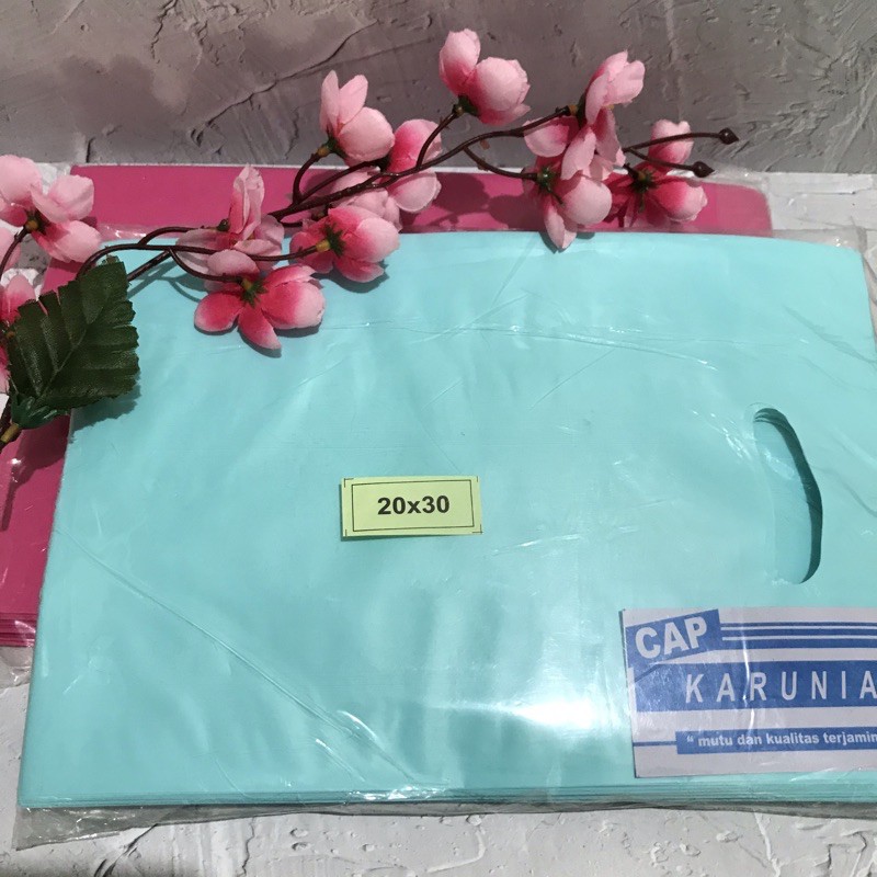 

(Ck) Paling Murah!!! Tas Olshop karunia Pond Oval 20x30 Polos Tebal isi 100 lembar Shopping Bag