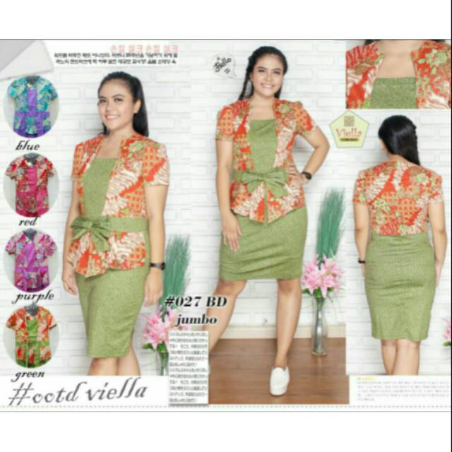Dress Midi/Mini/Gaun Batik Jumbo/Bigsize Simple Cantik Modern Etnik Terbaru