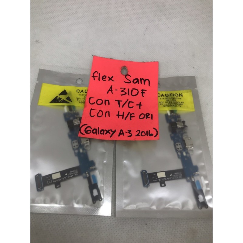 FLEXIBLE FLEXIBEL KONEKTOR CHARGER + KONEKTOR HANDSFREE SAMSUNG A310 / A3 2016 - FLEX CON T/C + CON 
