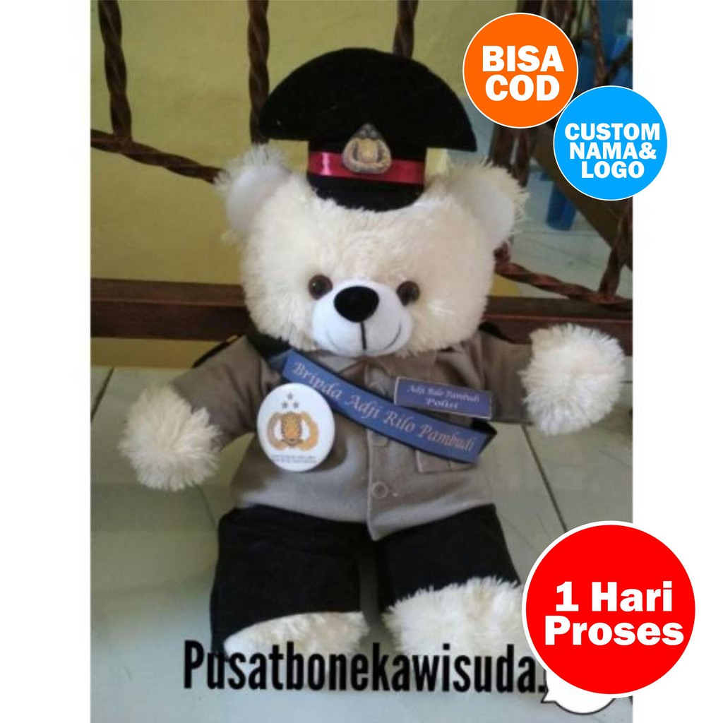 Boneka Polisi Boneka Akpol Kado Inauguration Polri Hadiah souvenir custom nama souvenir kepolisian