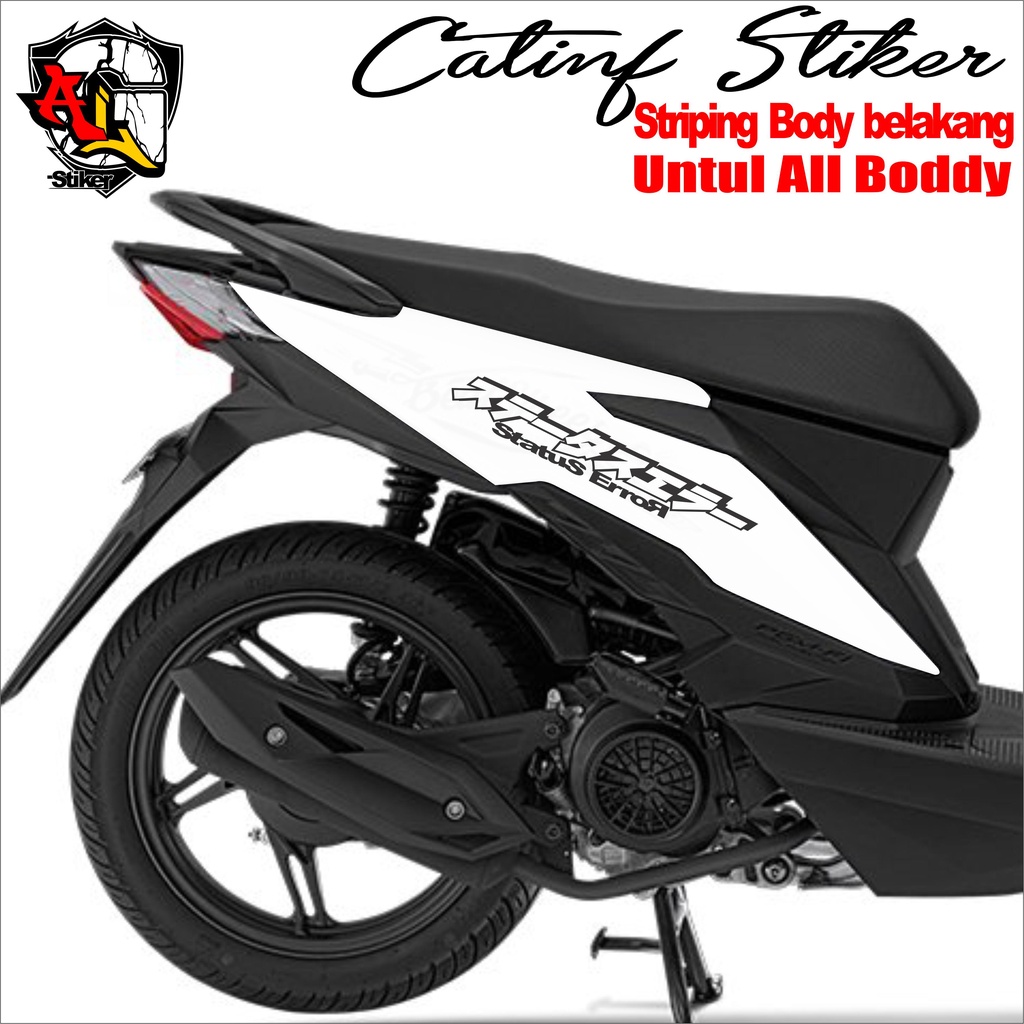STICKER/CUTTING/SC.027/STIKER STATUS EROR/STIKER BODDY MOTOR/STRIPING SCOOPY-BEAT-GENIO/STICKER KANJ