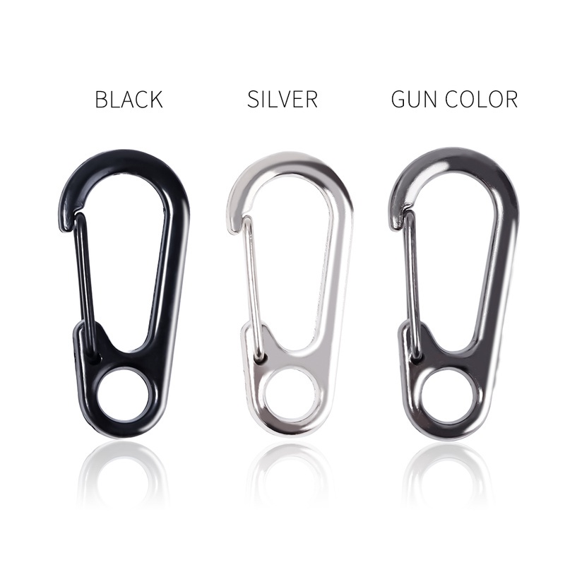 5pcs Gantungan Kunci Carabiner D-Ring Mini Bahan Zinc Alloy Untuk Camping / Hiking