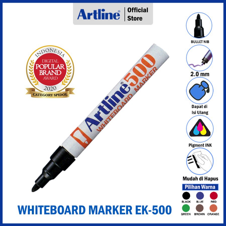 

SPIDOL ARTLINE NON PERMANENT REFILLABLE WHITEBOARD MARKER EK-500
