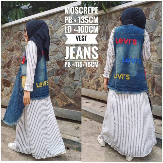 Gamis Salur rompi warna