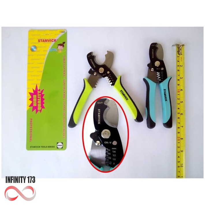 

Tang Potong Kabel 8" STAMVICK Tang Kupas Wire Stripper Cable Cutting INFJ