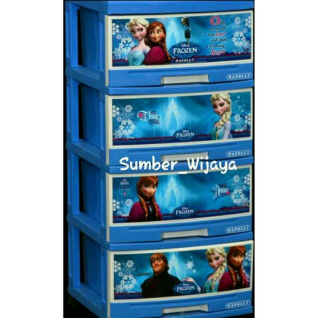 Lemari Laci Plastik Napolly Susun 4 - Frozen SFC2 4000 FROZ